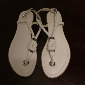 Michael Kors White Knot Sandals